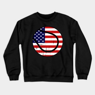 Usa America Flag Tennis 4Th Of July Crewneck Sweatshirt